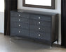 DR126 Black Maple Dresser with Mother of Pearl Accents
