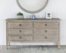 DR138 - Washed Elm Dresser With 6 Drawers 