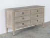 DR138 - Washed Elm Dresser With 6 Drawers 