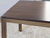 DT123 Mitchell Gold Parsons Dining Table in Vintage Brass with Sienna Finish