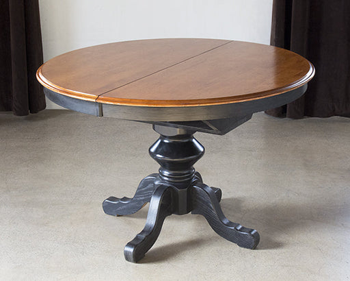 DT33 Antique Black Pedestal Dining Table