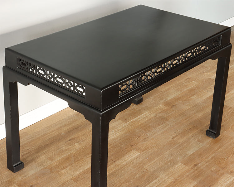 Black Hollywood Regency Style End Table