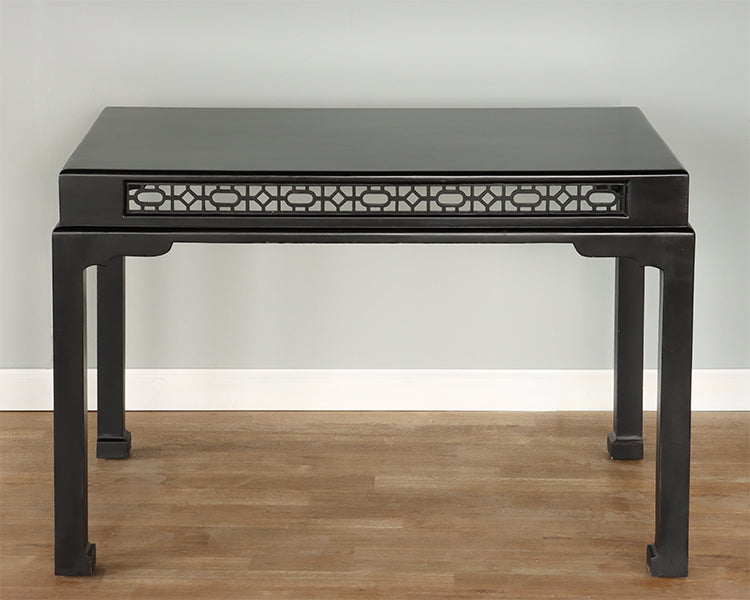 Black Hollywood Regency Style End Table