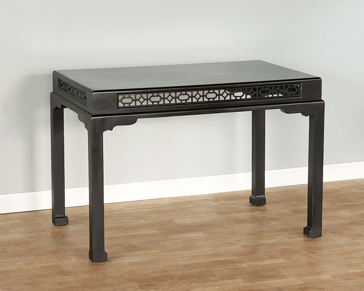 Black Hollywood Regency Style End Table