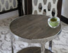 ET321 - Detail - Round Reclaimed Elm and Stainless Steel End Table