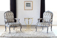 LC24P Louis XVI Style Bergere Chair with Paisley Upholstery