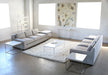 CS185 High Gloss White Console Table with Stainless Steel Base 