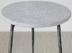 ET430 Tall Gray Marble End Table With Hammered Steel Base