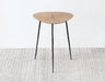 ET433 Tall White Oak End Table with Forged Steel Legs