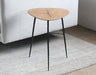 ET433 Tall White Oak End Table with Forged Steel Legs