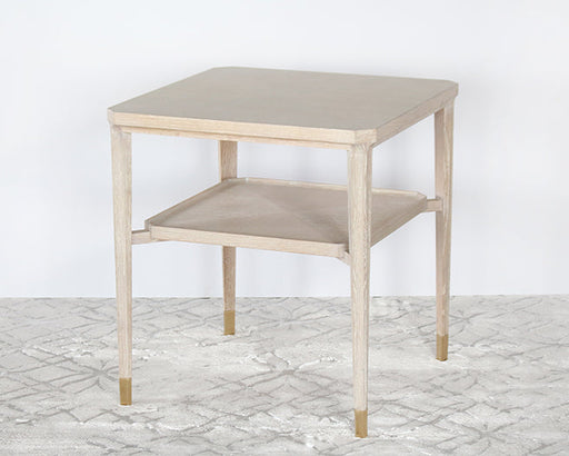 ET514 - Bleached Cerused Oak End Table Or Nightstand