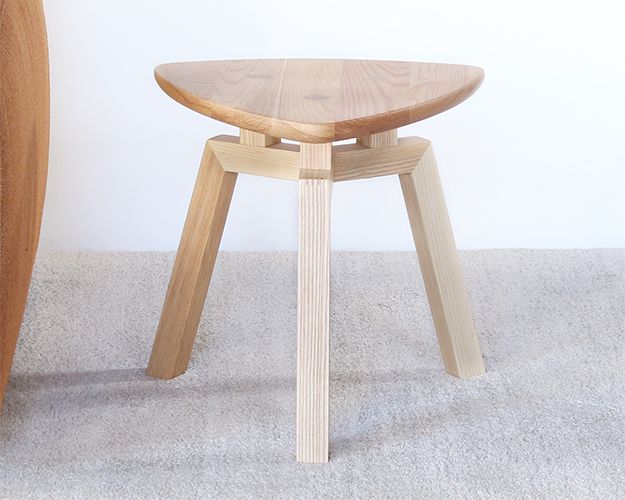 Triangular End Table In Natural