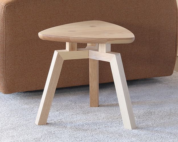 Triangular End Table In Natural