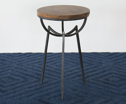 ET530 - Mango Wood & Iron Base Tripod Chairside Table 