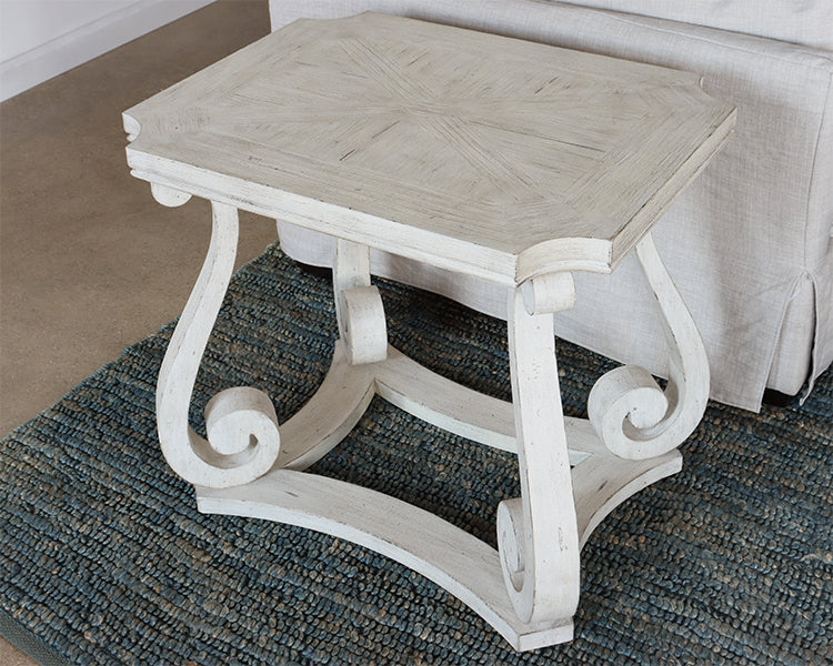 Scrolled Leg French Provincial Style End Table