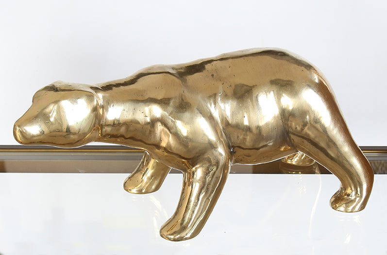 FIG322 Brass Polar Bear Figurine