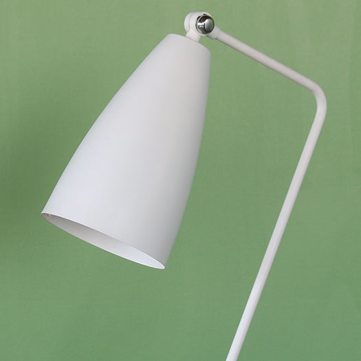 Matte White Tripod Floor Lamp W/ Adjustable Shade
