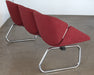 GS02 - Set of Vintage Red Ganged Seating 