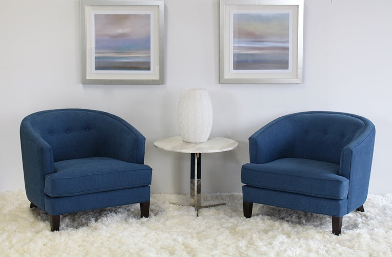 Glover Chair in Blue Upholstery
