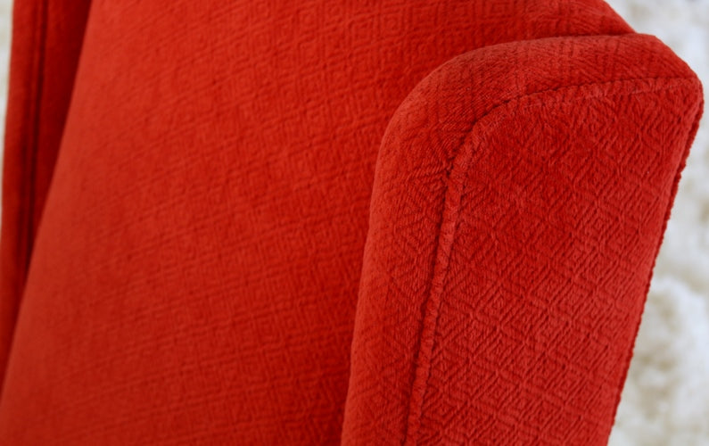 High Back Lounge Chair in Tomato