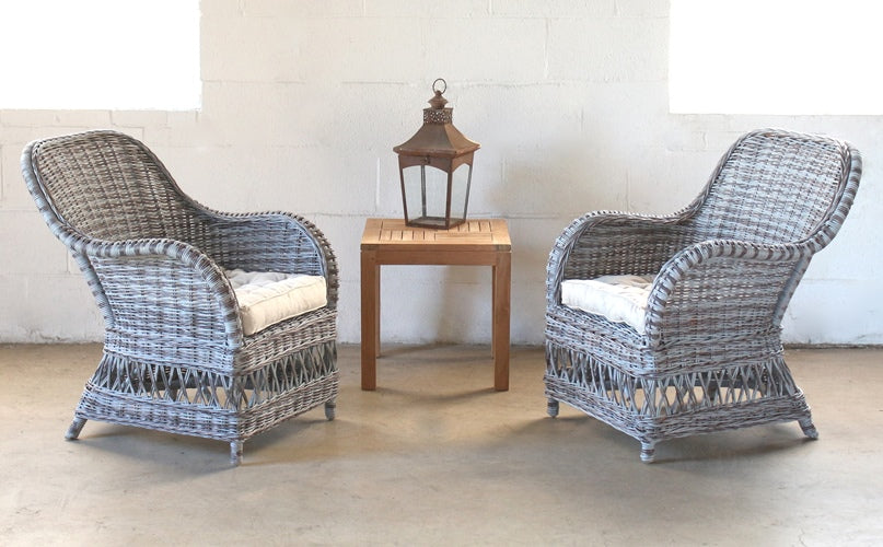 LC213 Graywash Rattan Arm Chair