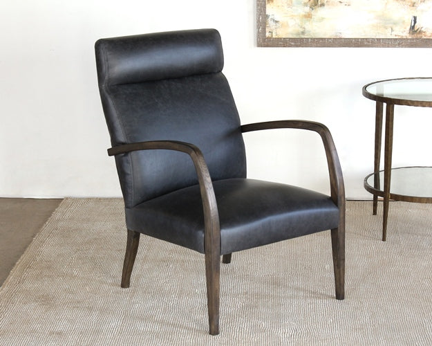 LC224 Bryson Chair in Gray Leather