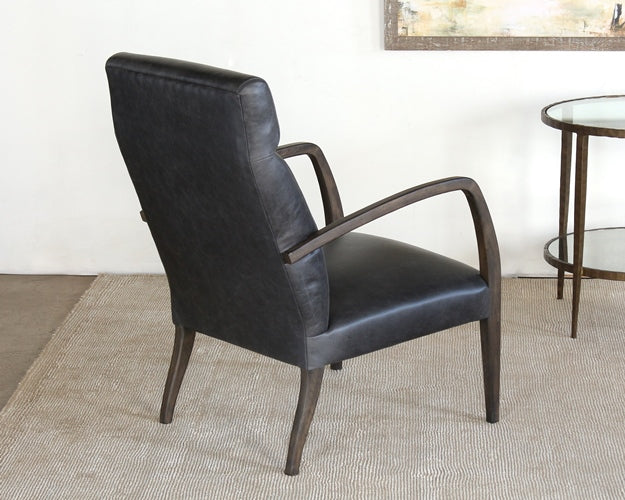 LC224 Bryson Chair in Gray Leather
