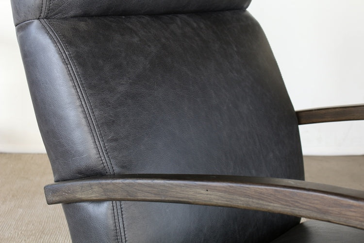 LC224 Bryson Chair in Gray Leather