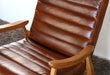 LC229 Danish Modern Lounge Chair in Caramel Leather