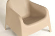 LC240 Molded Plastic Stacking Lounge Chair in Taupe 