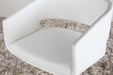 LC241 Amelia Lounge Chair in White Leatherette 