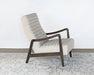 LC275 Channel Tufted Lounge Chair in Natural Linen 
