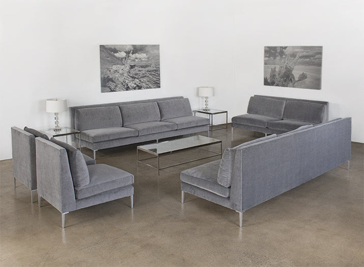 SF211 Armless Sofa in Sanibel Charcoal