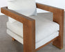 LC307 - Open Arm Lounge Chair With Natural Upholstery