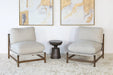 LC323 - Natural Taupe With Parawood Frame Lounge Chair 