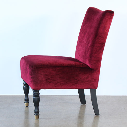 Mulberry Velvet Slipper Chair