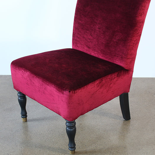 Mulberry Velvet Slipper Chair