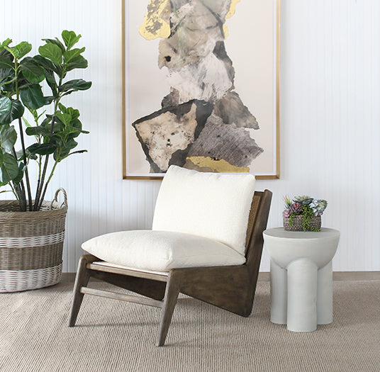 Armless Angular Lounge Chair