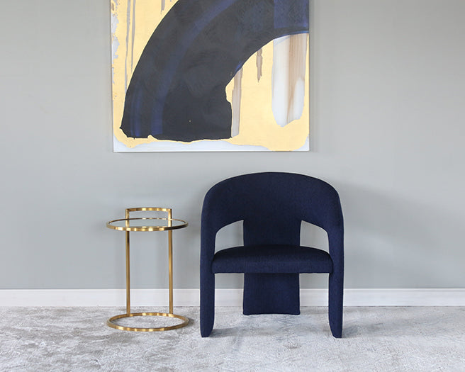 Lily End Table in Gold Brushed Stainless Steel