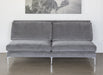 LS149 Armless Loveseat in Sanibel Charcoal