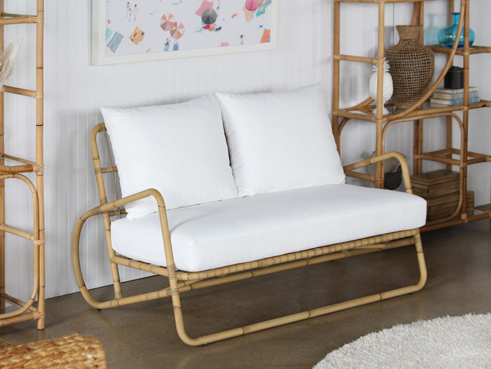 Faux Rattan Loveseat (Outdoor)