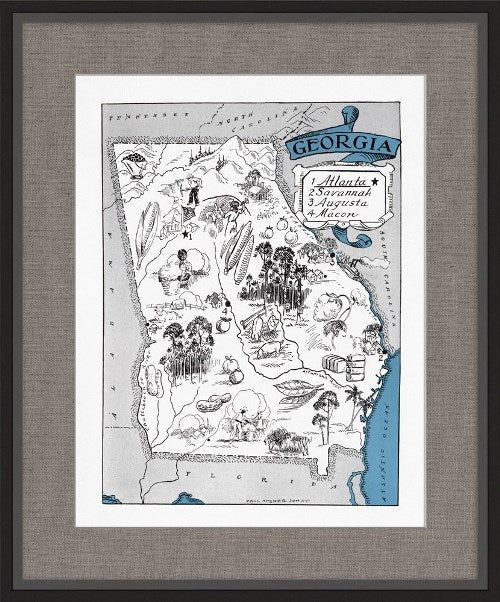 MAP101 Illustrated Map of Georgia