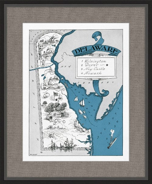 MAP103 Illustrated Map of Delaware