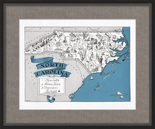 MAP106 Illustrated Map of North Carolina