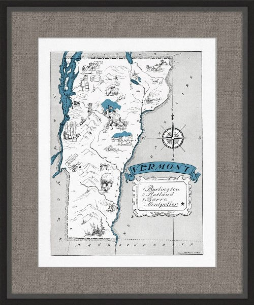 MAP110 Illustrated Map of Vermont