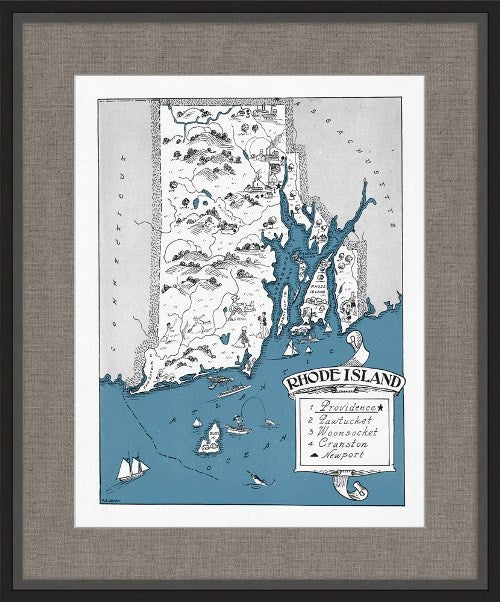 MAP111 Illustrated Map of Rhode Island