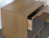 NS100 - Warm Honey Oak 2 Mirrored Drawer Nightstand 
