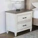 NS94 - Antique White 2 Drawer Nigthstand With Wood Top