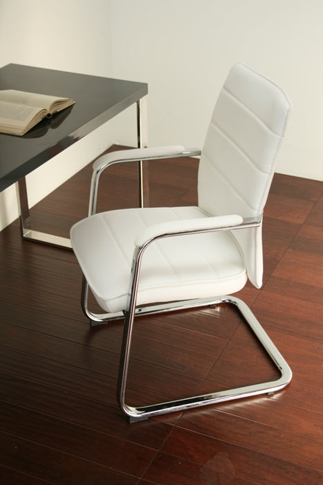 White Leather Conference Chair