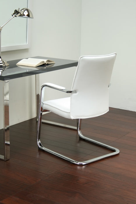 White Leather Conference Chair